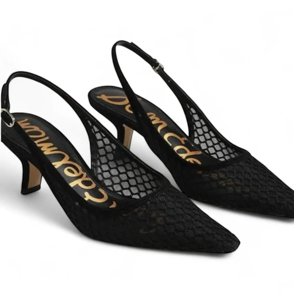 Sam Edelman Bianka Sling in Black Net - Picture 2 of 11